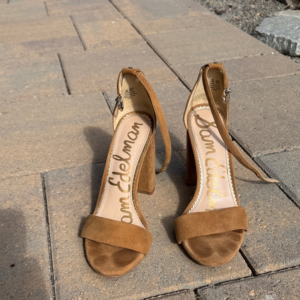 Sam Edelman Brown Suede Heeled Sandals
